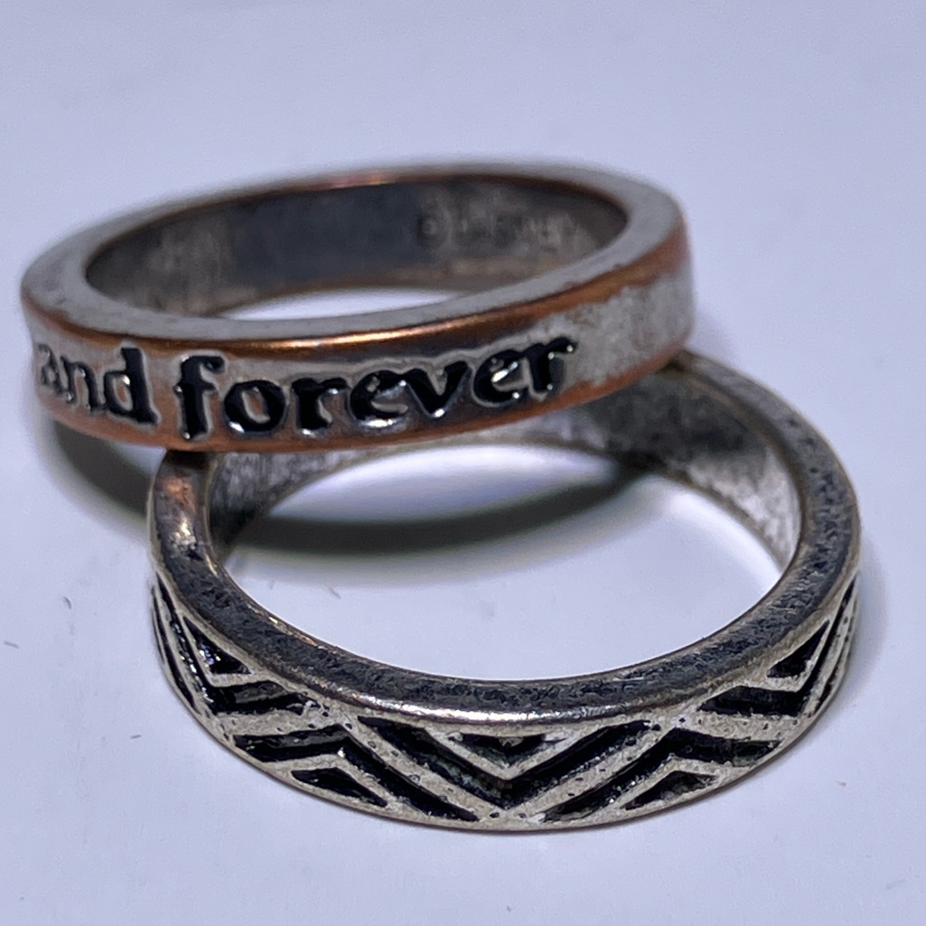 Disney Now And Forever Matching Ring Set Wedding Promise Bands 49$